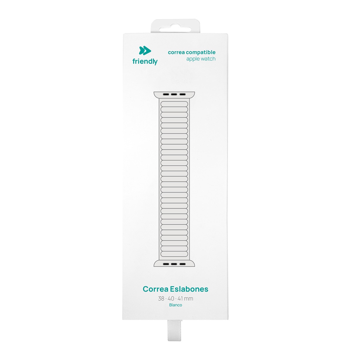 Correa de PU Friendly License Magnética Eslabones compatible Apple Watch 38/40/41 mm Blanco Blanco-3