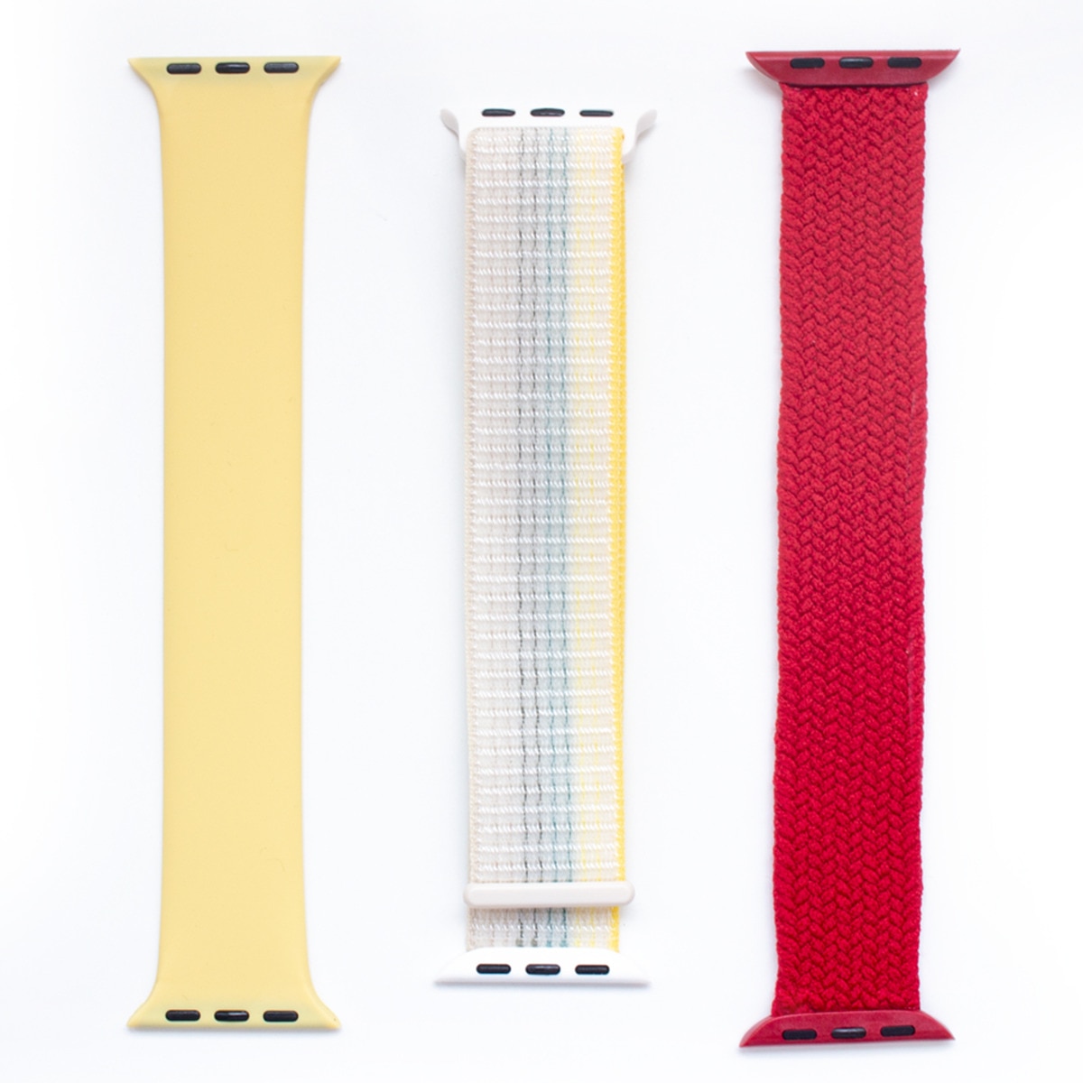 Imagen 0 de Pack de 3 correas SPORT MIX 1 compatibles Apple Watch 38/40/41 mm Amarillo, Beige, Rojo