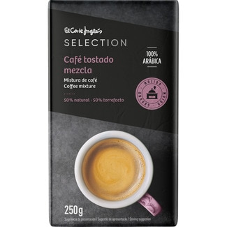 café molido mezcla 50% natural y 50% torrefacto 100% arábica paquete 250 g - El Corte Ingles Selection