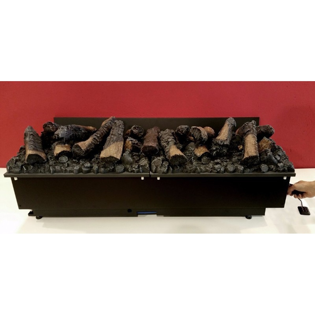 Chimenea Eléctrica Vapor 1000 con Depósito y Efecto Leños Negro-5