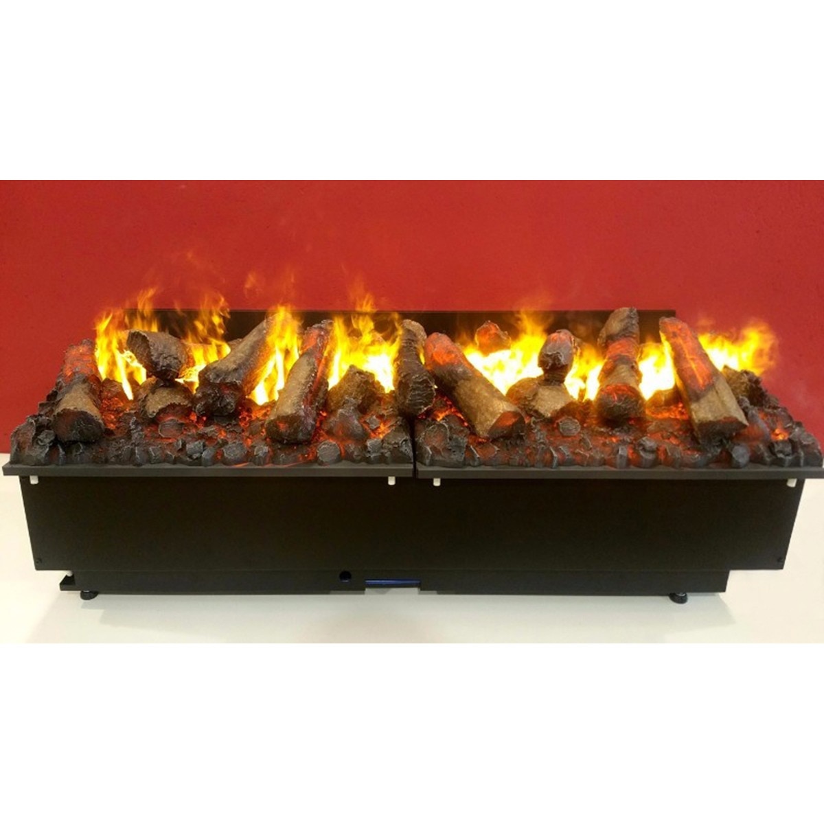 Chimenea Eléctrica Vapor 1000 con Depósito y Efecto Leños Negro-2
