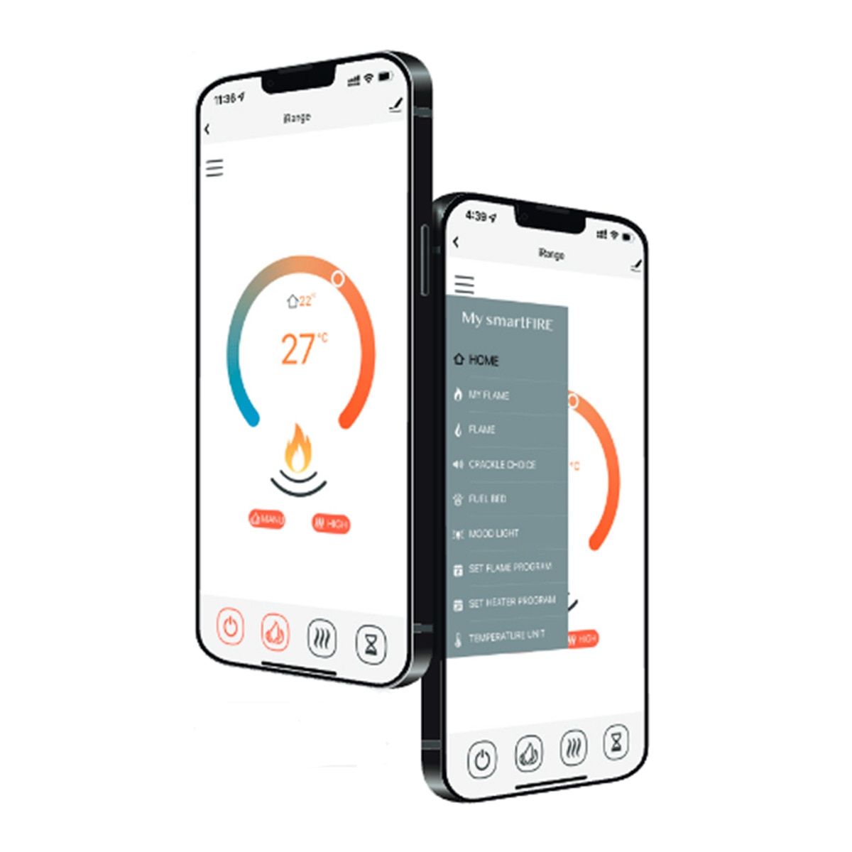 Chimenea Simulador Eléctrico i1000E App Negro-4