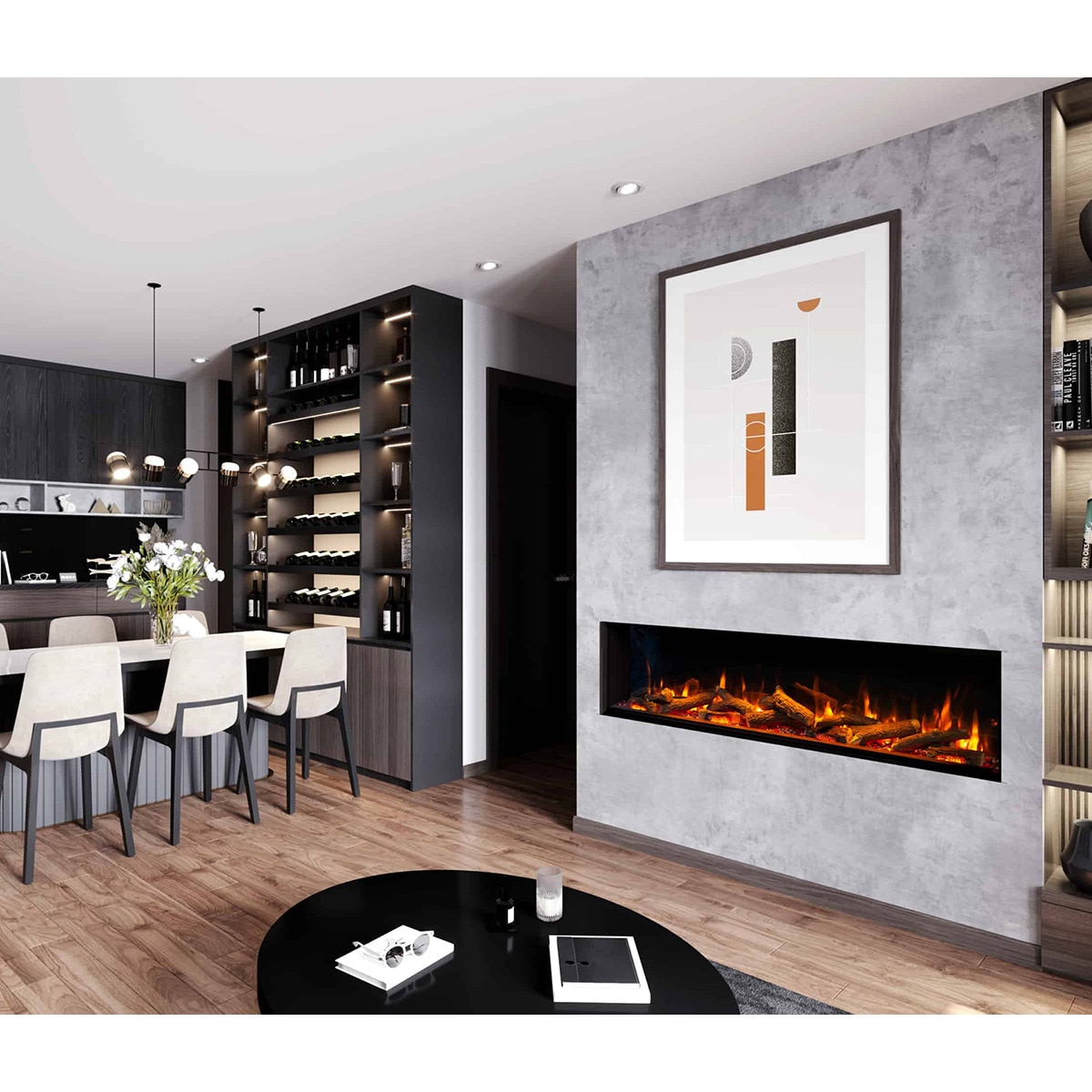 Chimenea Simulador Eléctrico i2200E App Negro-8