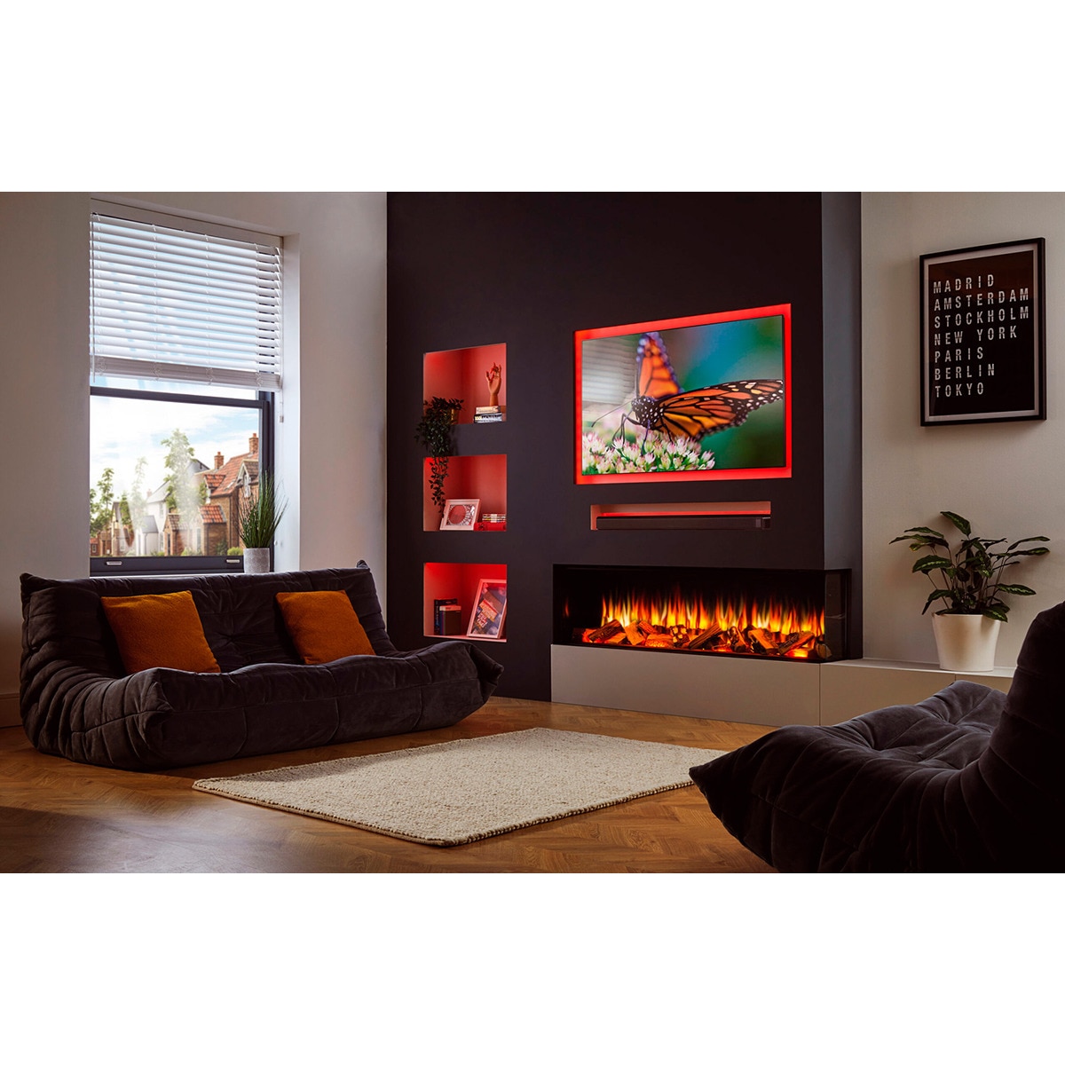 Chimenea Simulador Eléctrico i2200E App Negro-5
