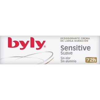 desodorante crema de larga duración Sensitive Suave 72h tubo 25 ml sin olor sin aluminio sin parabenos - Byly