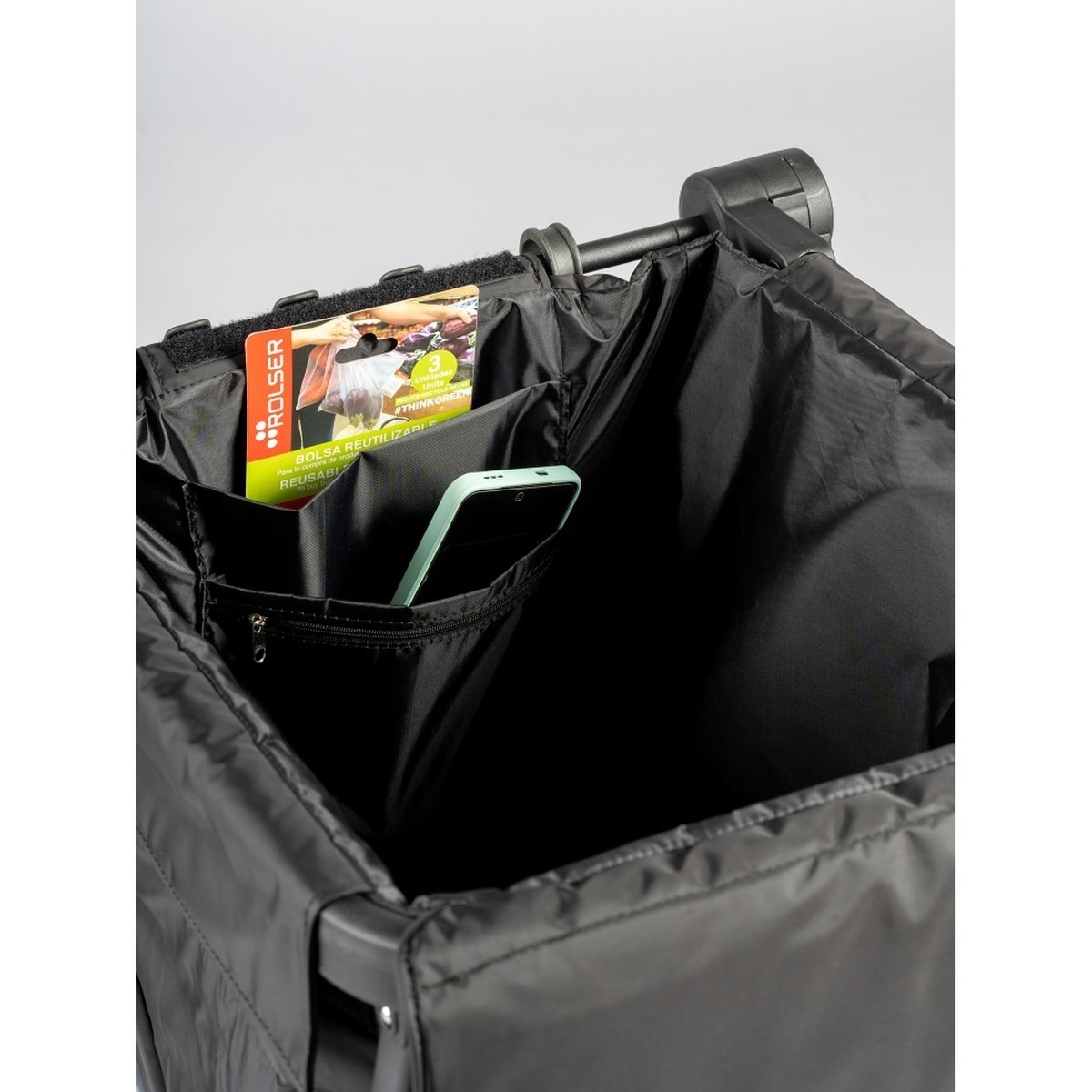 Carrinho de Compras Basket Tweed 4B Azul-marinho-2