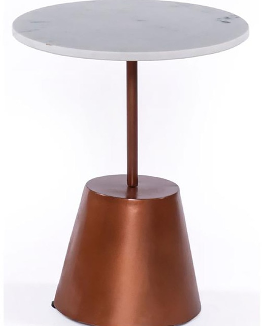 Imagen 0 de Mesita auxiliar mármol metal 40x40x50