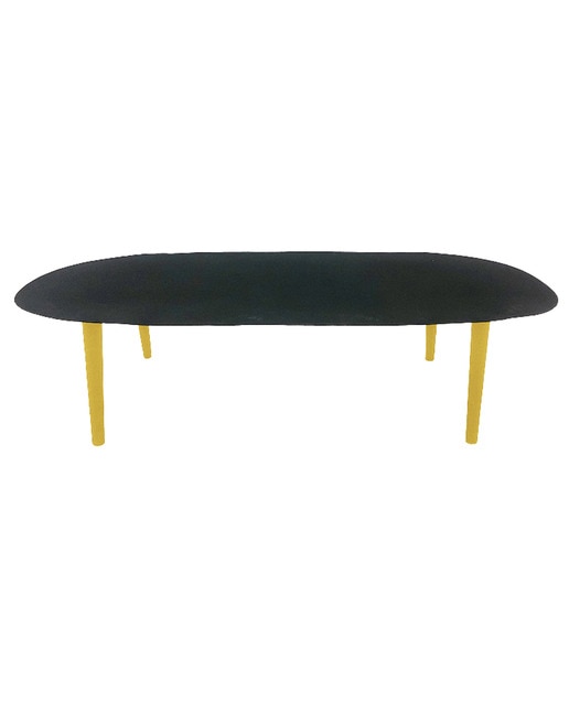 Imagen 0 de Mesa centro hierro 122x60x30 rugoso negro