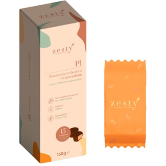 Bombons com Creme de Amendoim embalagem 150 g - Zesty