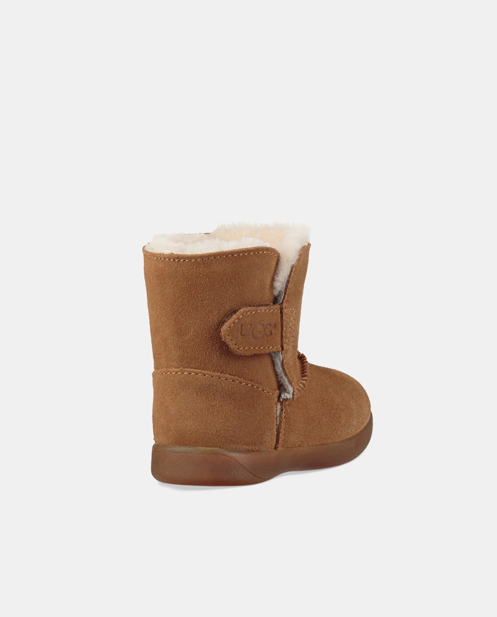 Botas Keelan com Forro Interior de Pelo e em Pele Castanho-3