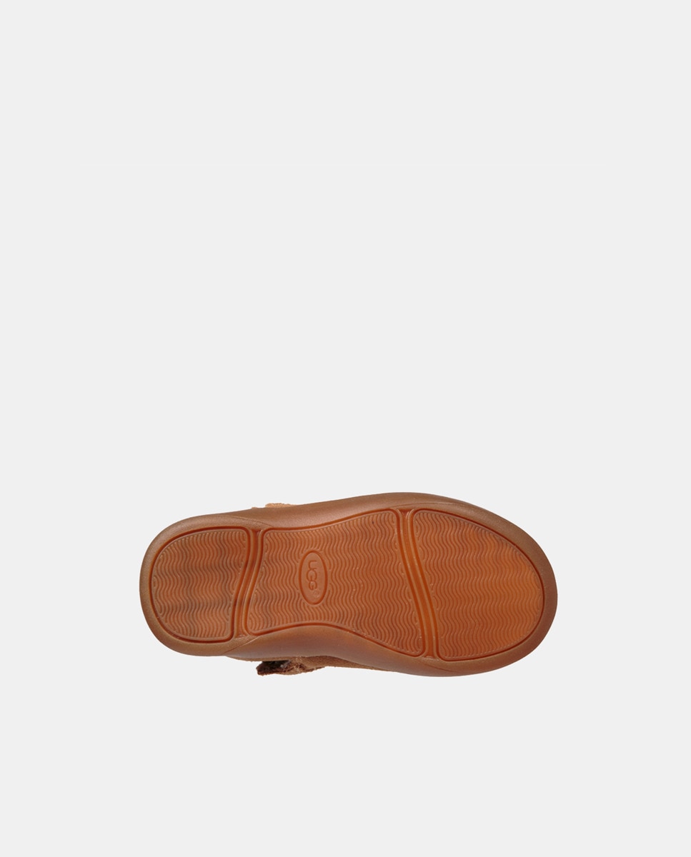 Botas Keelan com Forro Interior de Pelo e em Pele Castanho-5