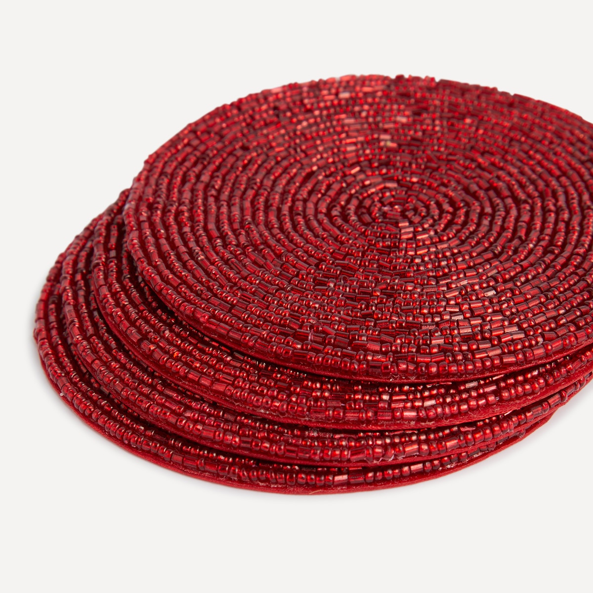Set 4 posavasos PVC Beads El Corte Inglés Rojo-2