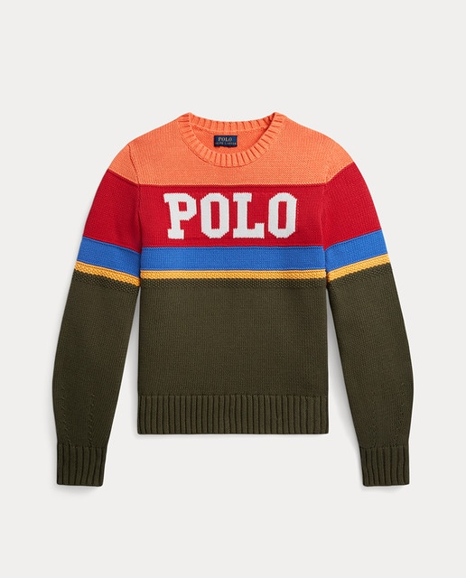 Imagen 0 de Jersey de niña de algodón de rayas