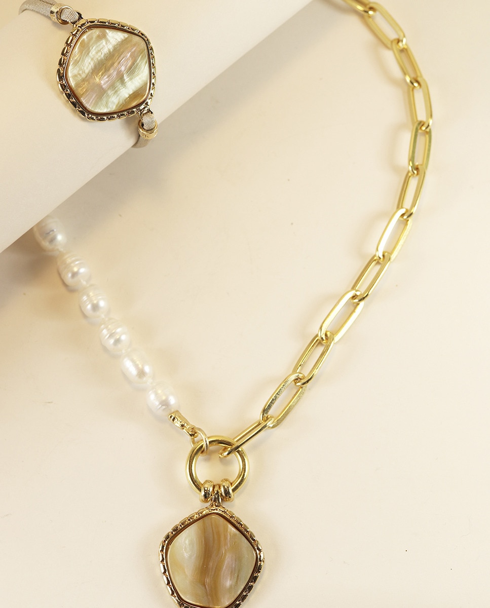 Pulsera Pentas nácar Beige-3