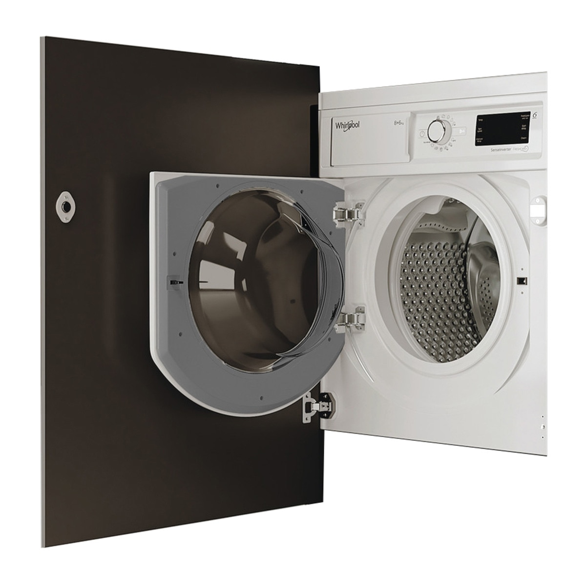 Lavadora integrable Whirlpool 8 kg / 1.400 rpm, Motor Sense Inverter - BIWMWG81485EEU Blanco-1