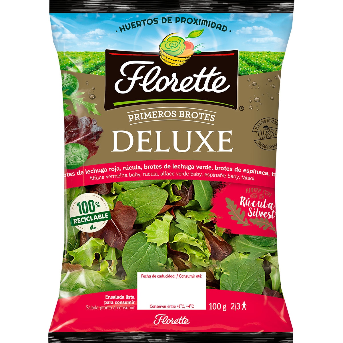 ensalada Deluxe primeros brotes bolsa 100 g