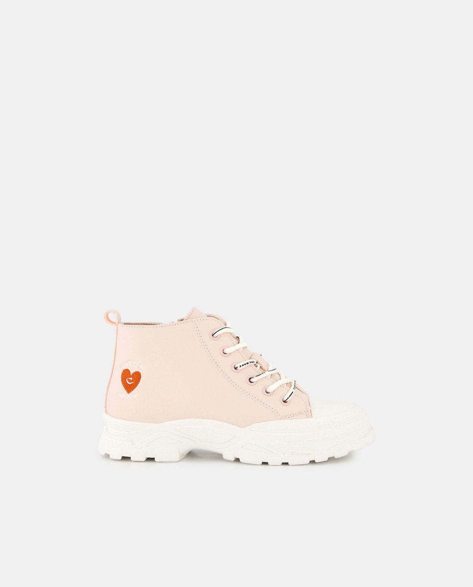 Baskets montantes chunky c?urs