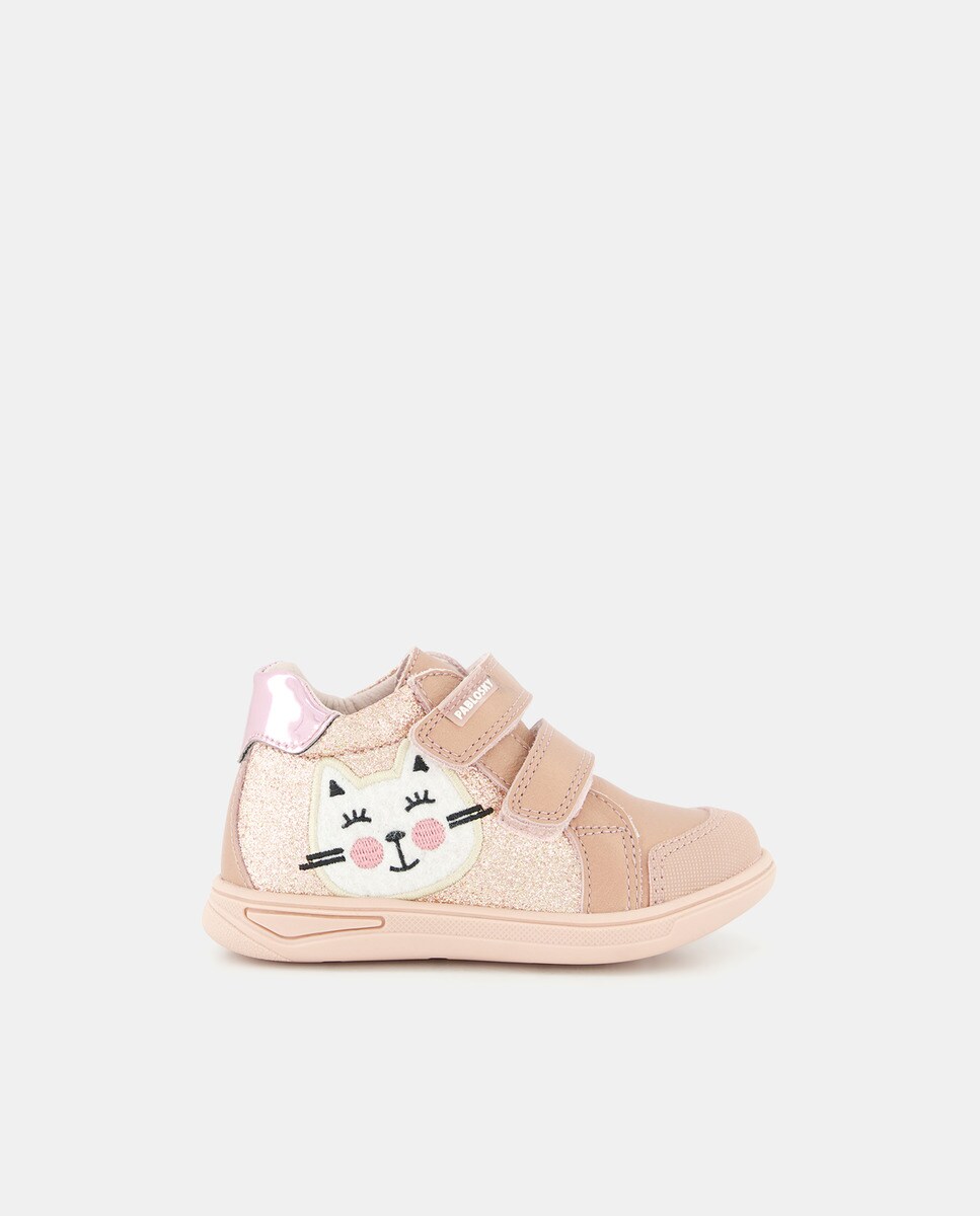 Chaussures basses à semelle cuvette à double bride autoagrippante