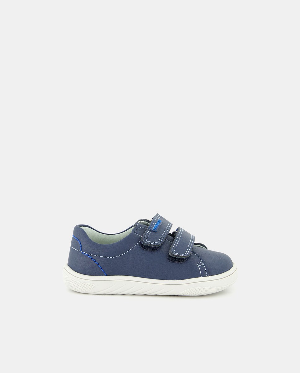 Chaussures basses à semelle cuvette et double bride autoagrippante