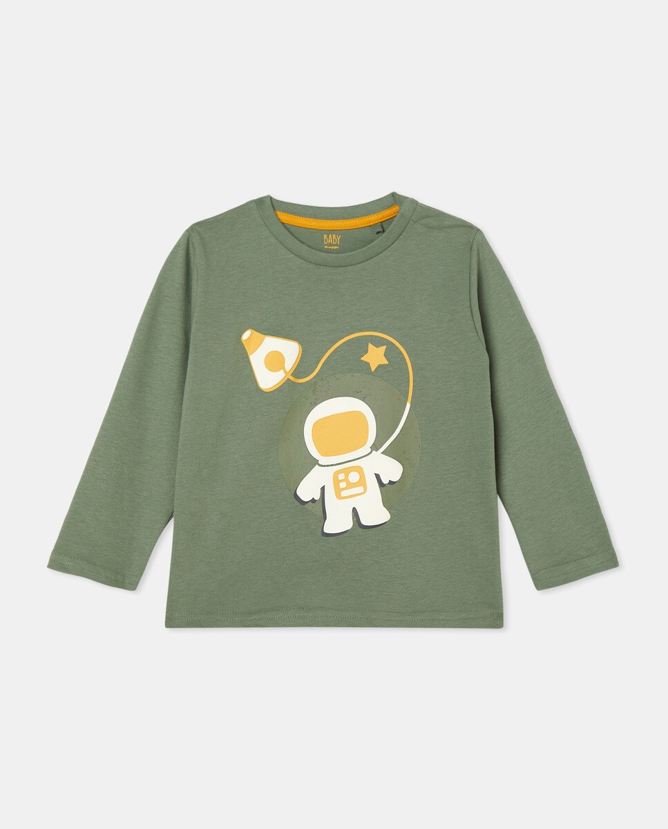 Tshirt à manches longues et imprimé sur le devant