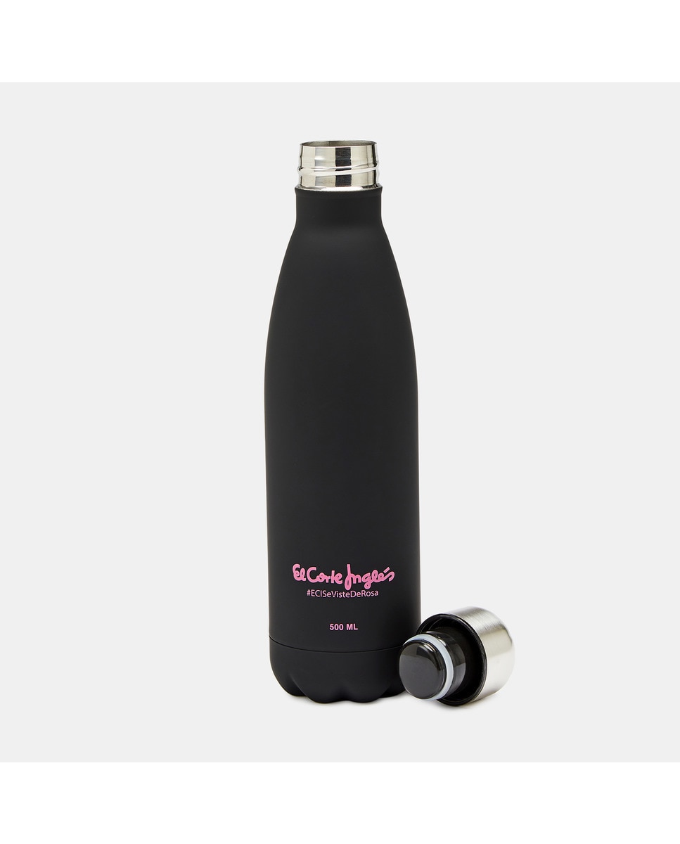 Botella termo El Corte Inglés ECI Se Viste de Rosa Negro-4