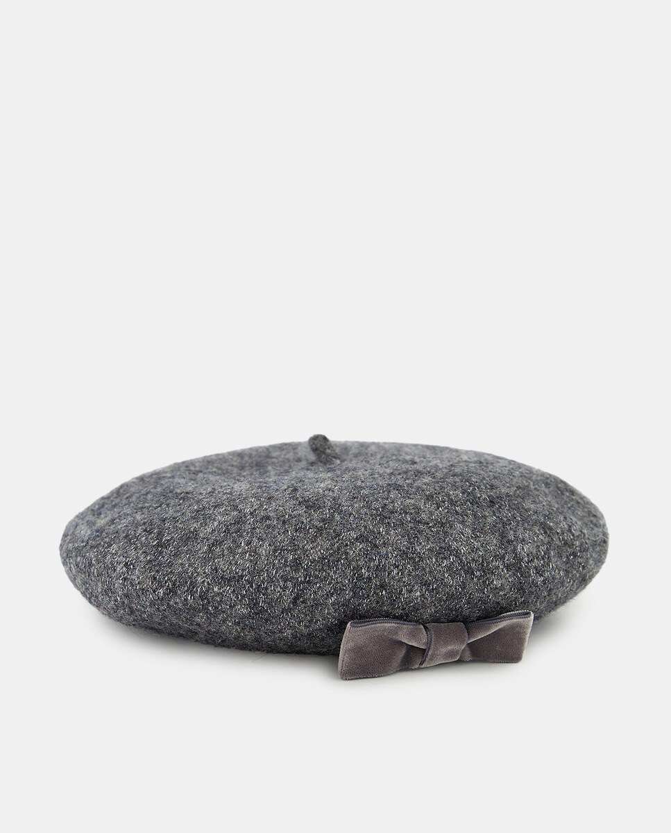 Béret feutre avec perles