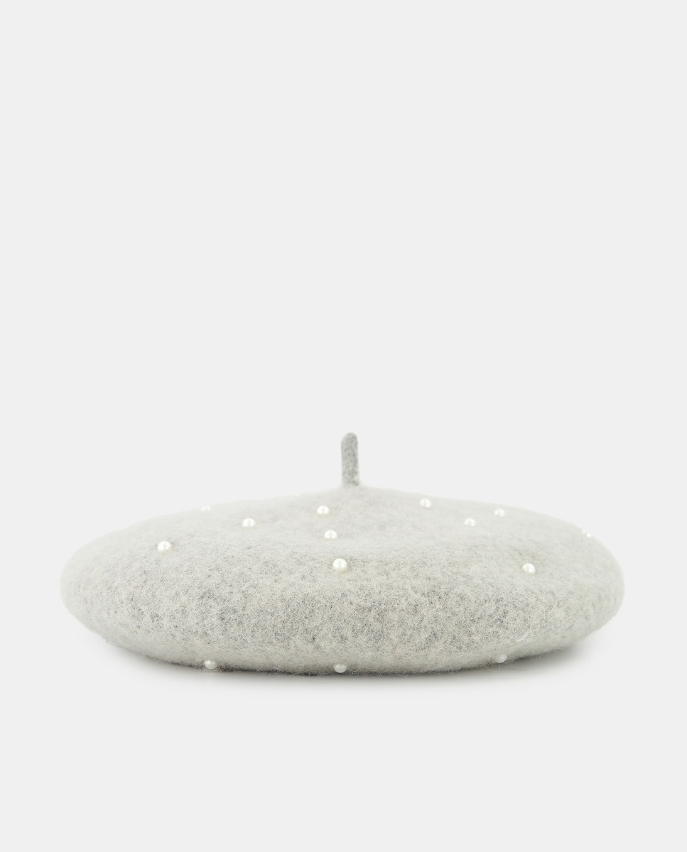 Béret feutre n?ud paillettes