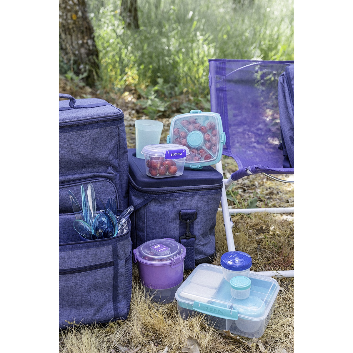 Hermético cuadrado para ensaladas To Go Sistema Verde-7