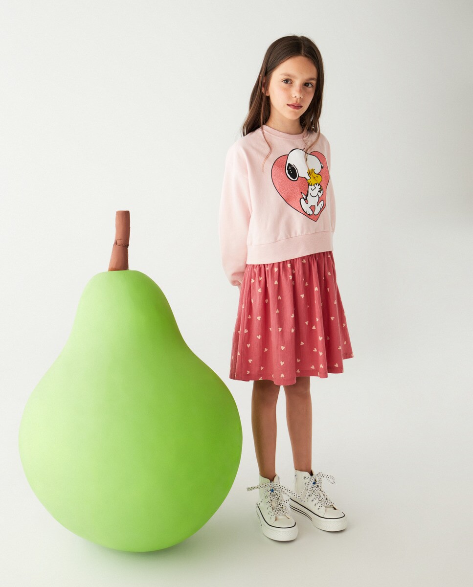 Robe effet deux pièces à imprimé Snoopy