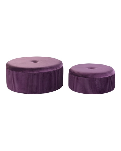 Imagen 0 de Reposapiés set 2 poliéster mdf 70x70x28 terciopelo