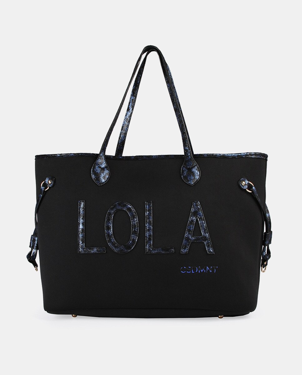 Sac cabas avec animal print métallisé