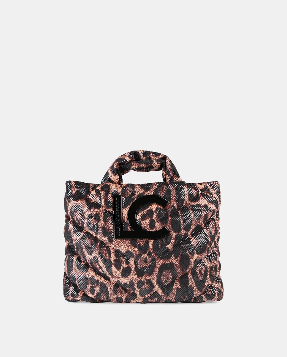 Sac cabas animal print avec double anse