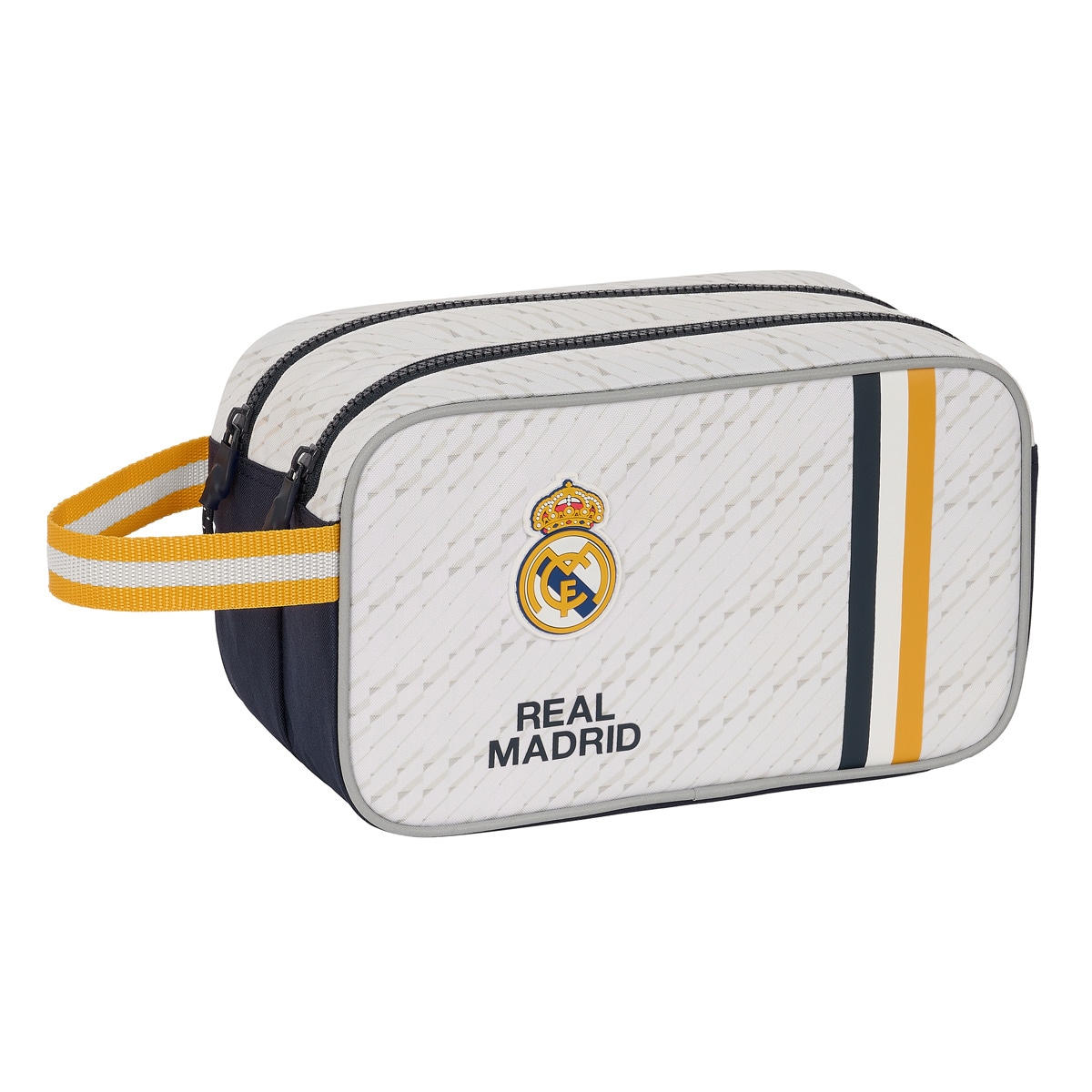 Imagen 0 de Neceser 2 departamentos adaptable a carro Real Madrid Safta blanco