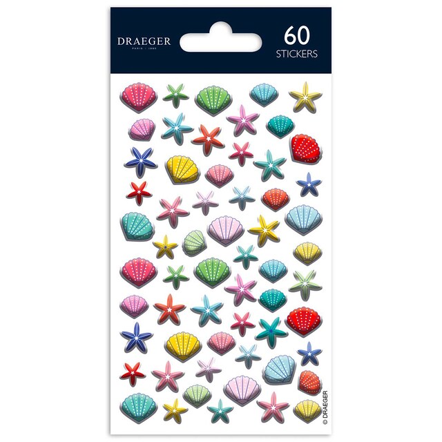Imagen 0 de Sticker kids 60 pegatinas pvc estrellas de mar y Vieiras Draeger multicolor