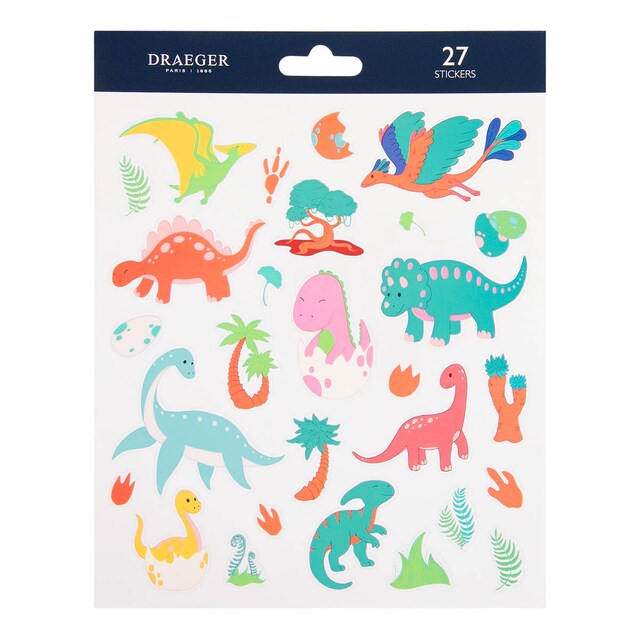 Imagen 0 de Sticker kids 27 pegatinas pvc dinosaurios Draeger multicolor