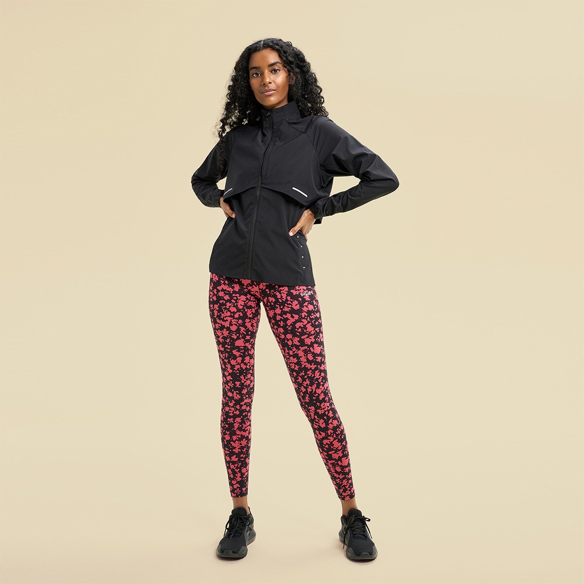 Casaco de Mulher Dynamic Windbreaker Preto-1