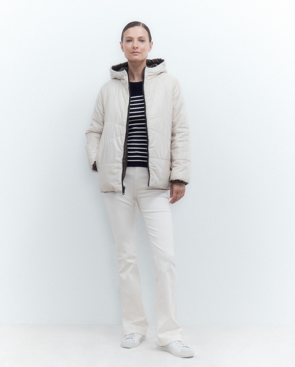 Veste chaude matelassée réversible