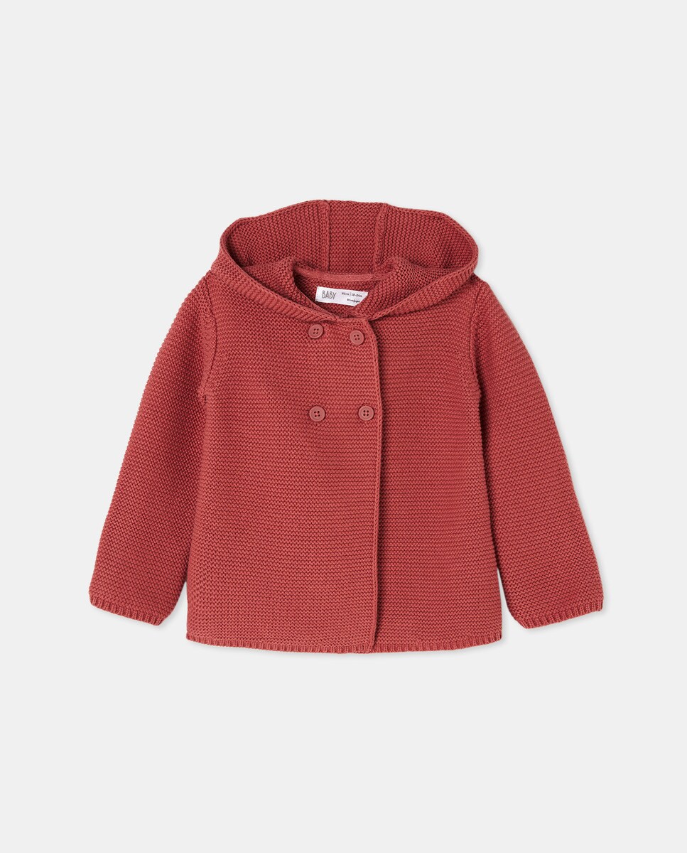 Veste en maille à capuche