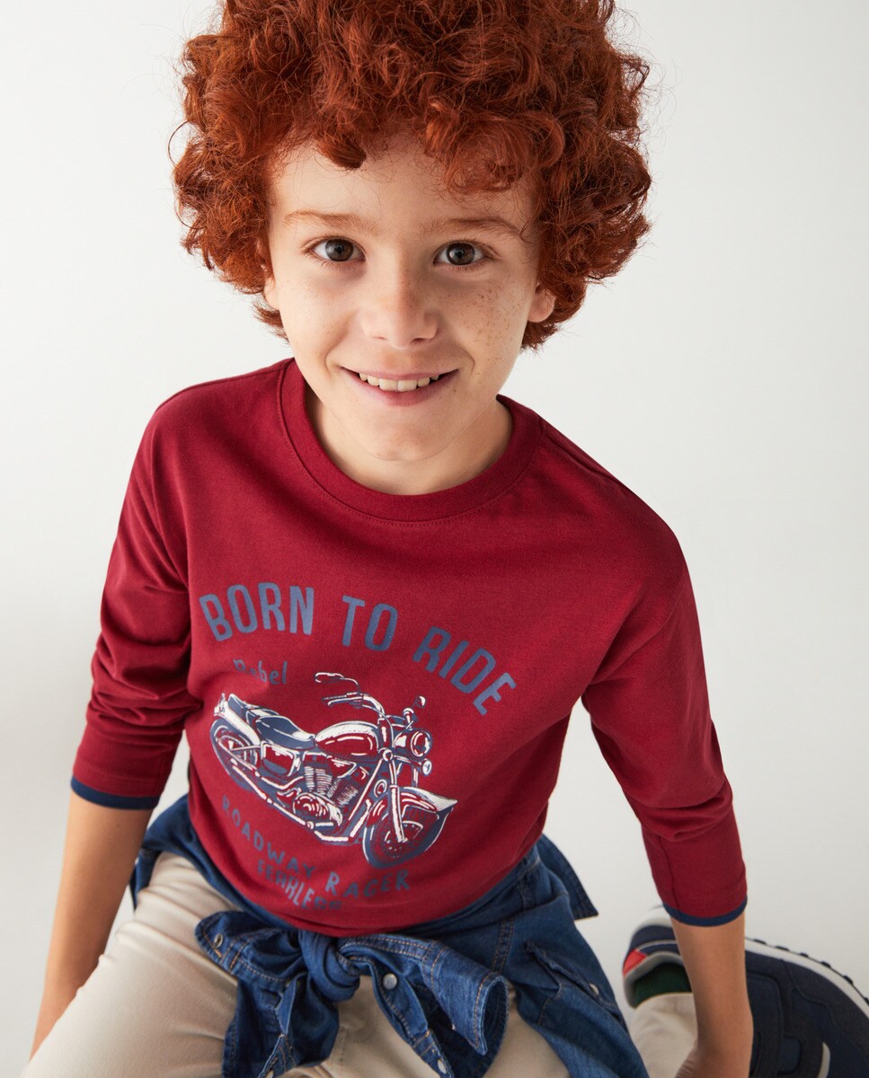 Tshirt à imprimé devant et manches longues