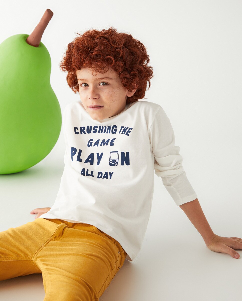 Tshirt à imprimé devant et manches longues