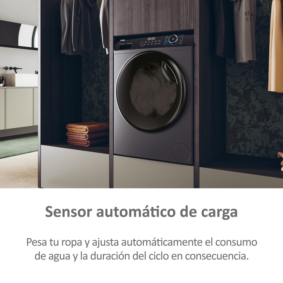 Lavadora secadora Haier 8 kg / 1.400 rpm I-Pro Series 3 - HWD80B14939S8-IB Inox-8