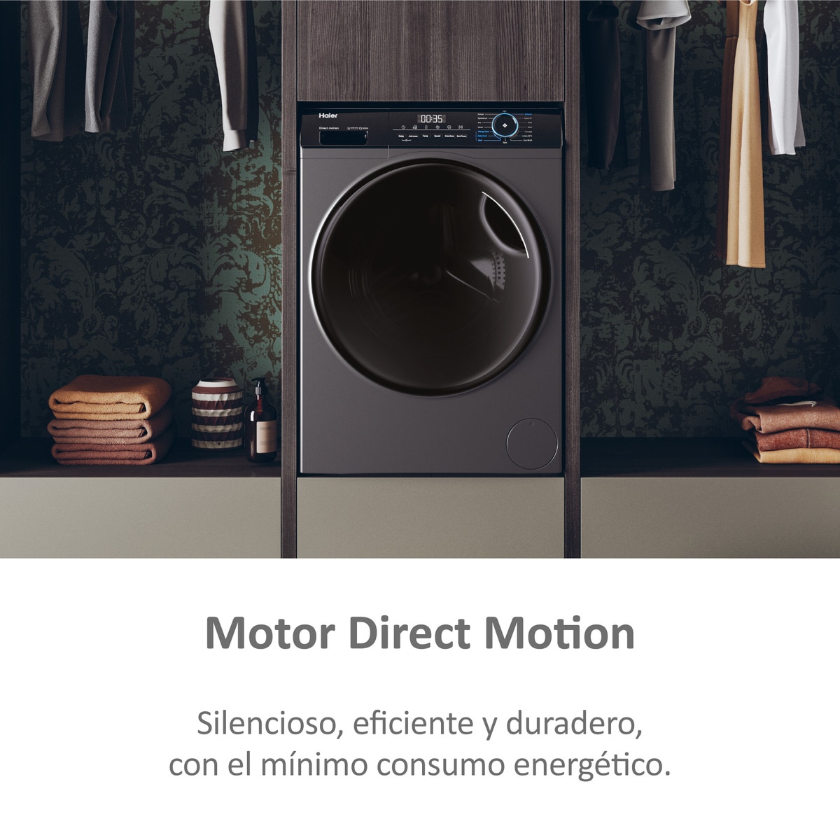 Lavadora secadora Haier 8 kg / 1.400 rpm I-Pro Series 3 - HWD80B14939S8-IB Inox-6