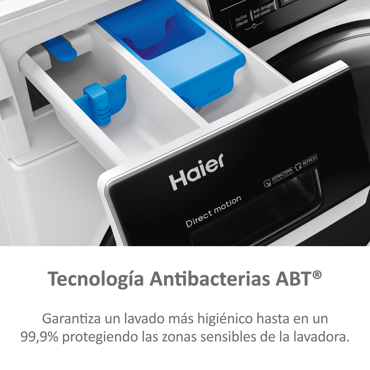 Lavadora secadora Haier 9 kg / 1.400 rpm I-Pro Series 3 - HWD90-B14939-IB Blanco-10