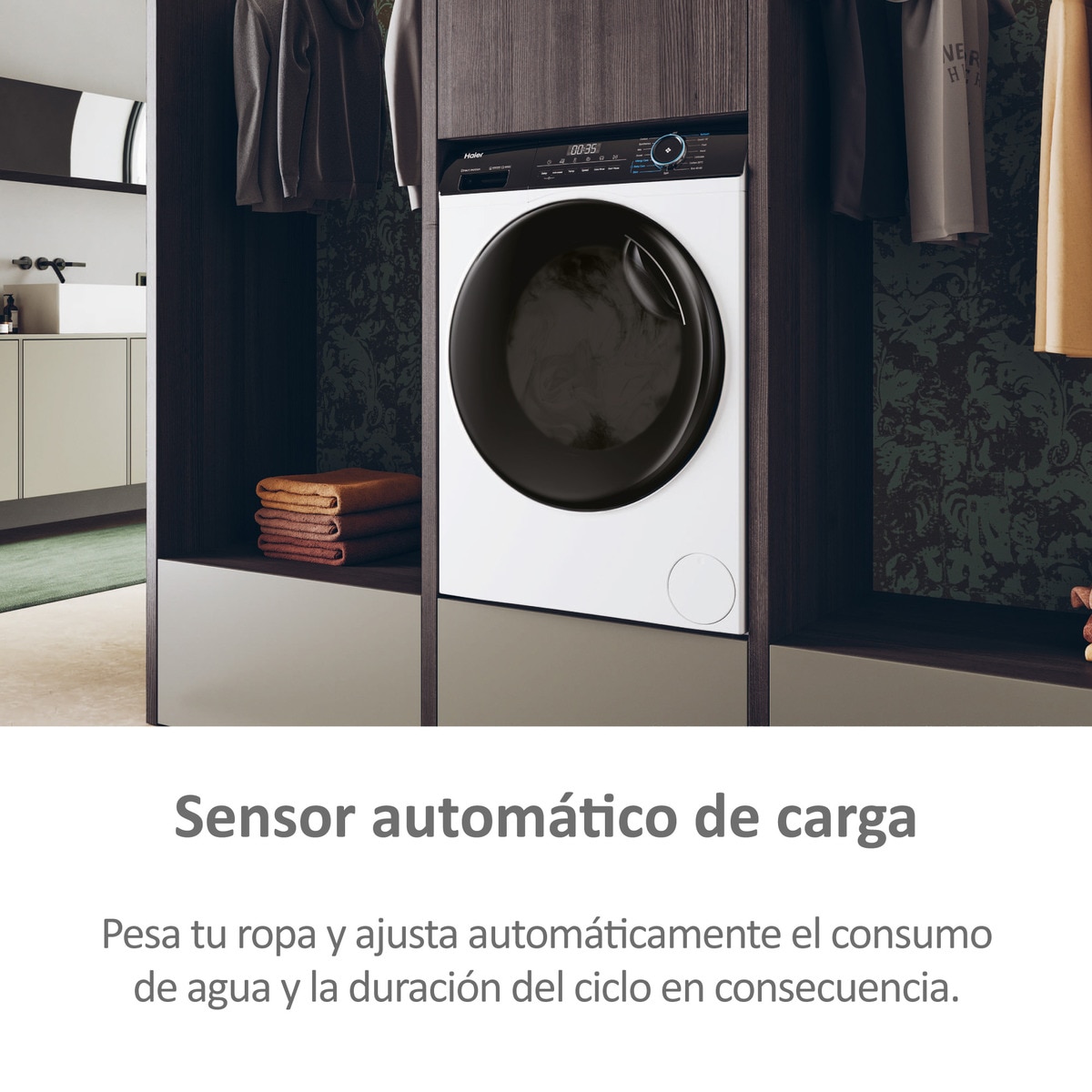 Lavadora secadora Haier 9 kg / 1.400 rpm I-Pro Series 3 - HWD90-B14939-IB Blanco-8
