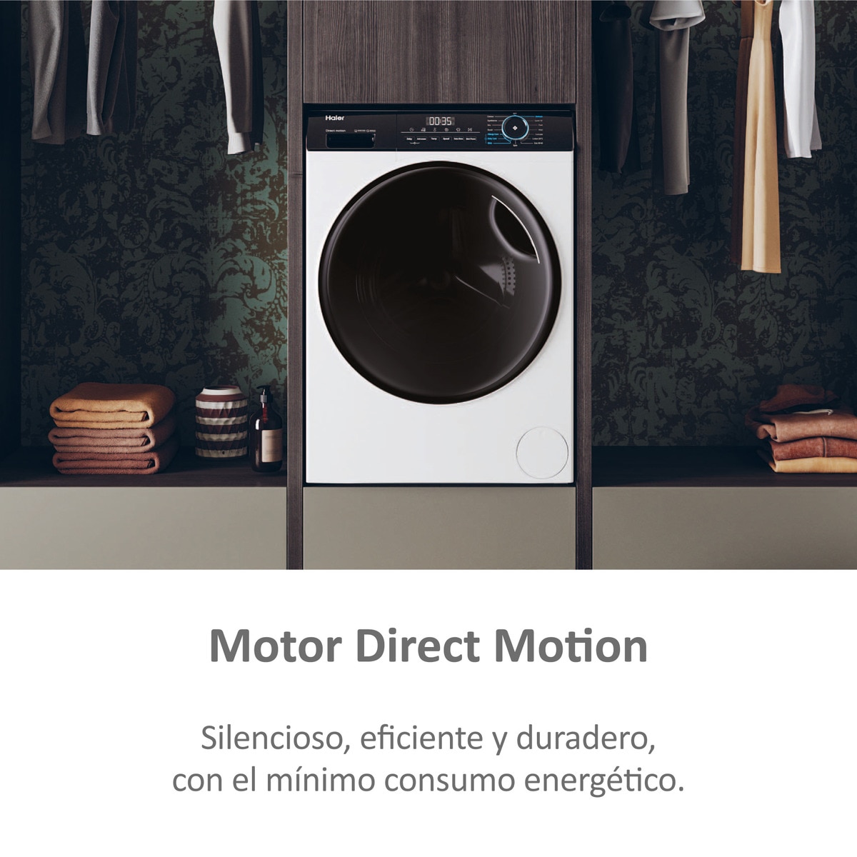 Lavadora secadora Haier 9 kg / 1.400 rpm I-Pro Series 3 - HWD90-B14939-IB Blanco-6