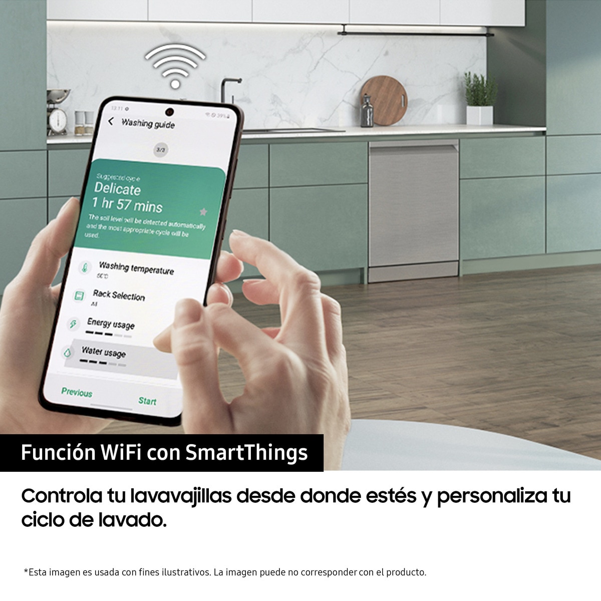 Lavavajillas Samsung 14 servicios, 60 cm - DW60A8060FS/EF Inox-11