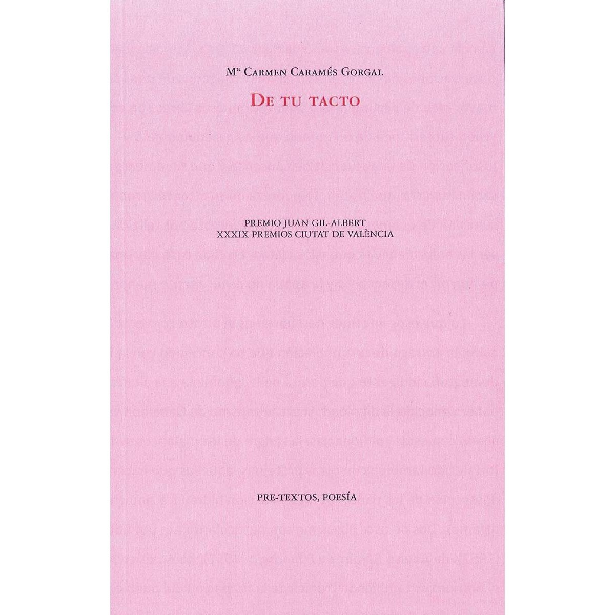 De tu tacto (Capa mole com abas) 1