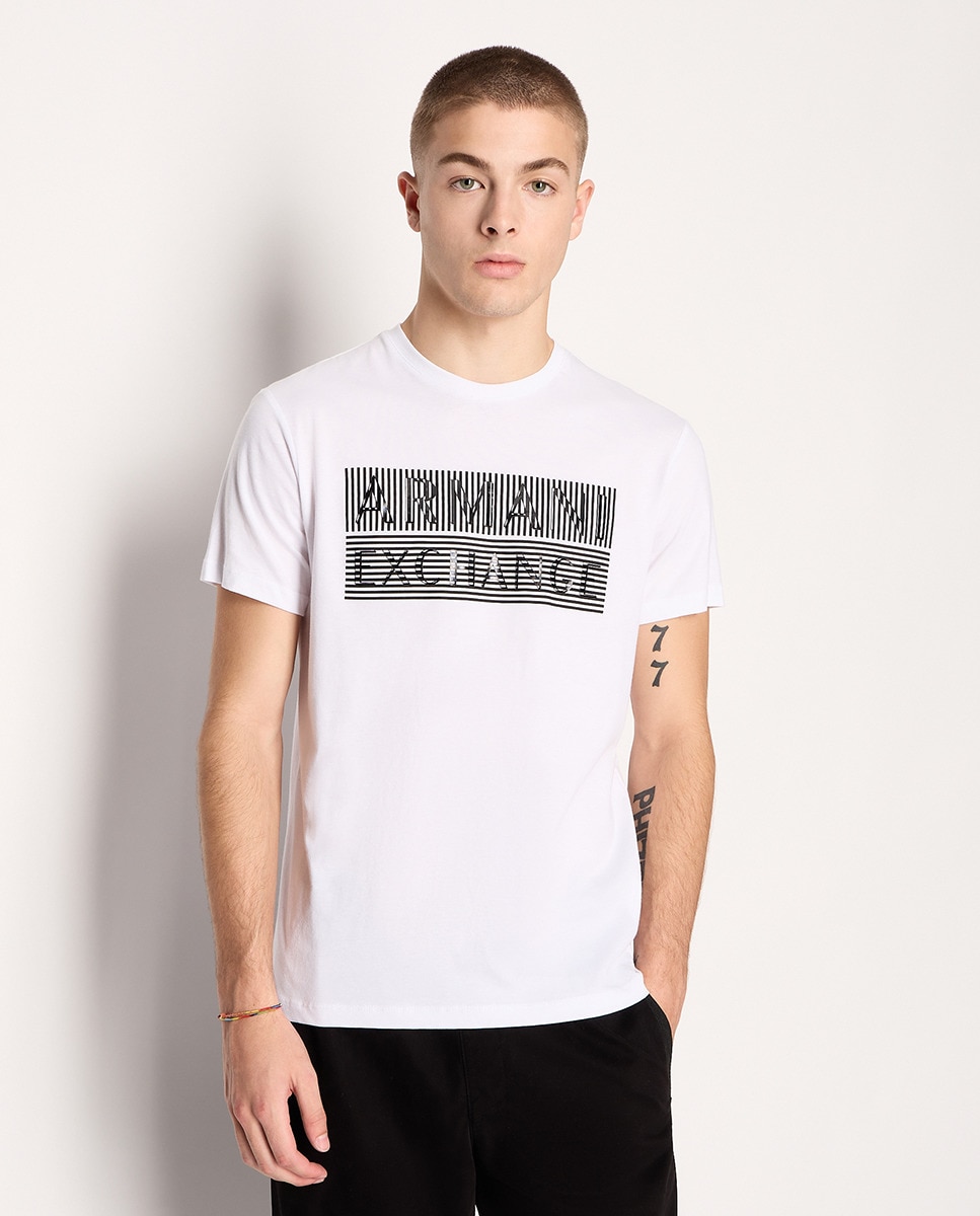 Tshirt slim fit avec logo illusion d'optique