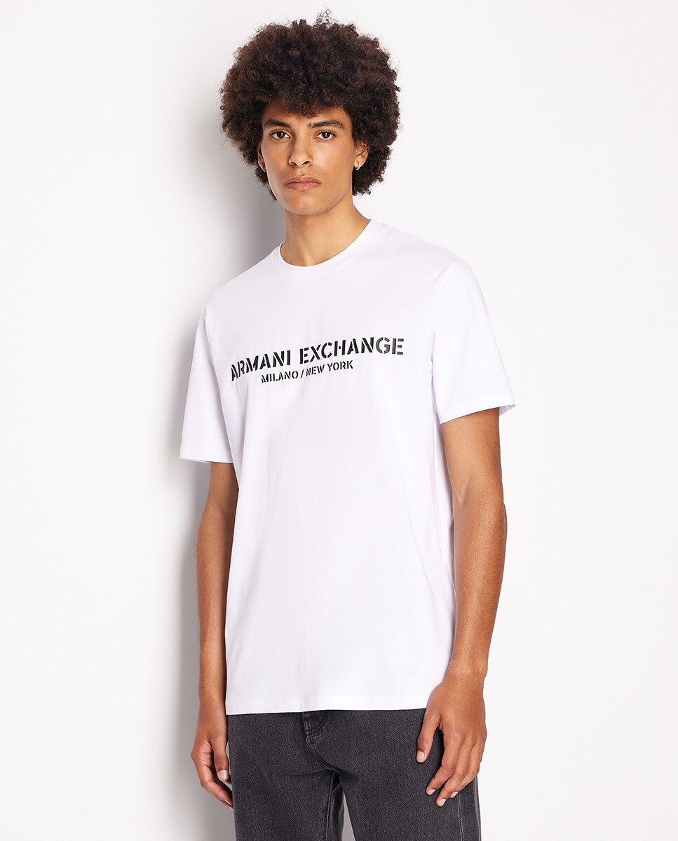 Tshirt regular fit avec logo imprimé contrastant