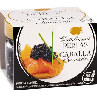 perlas de caballa ahumada sin gluten tarro 100 g - Cataliment
